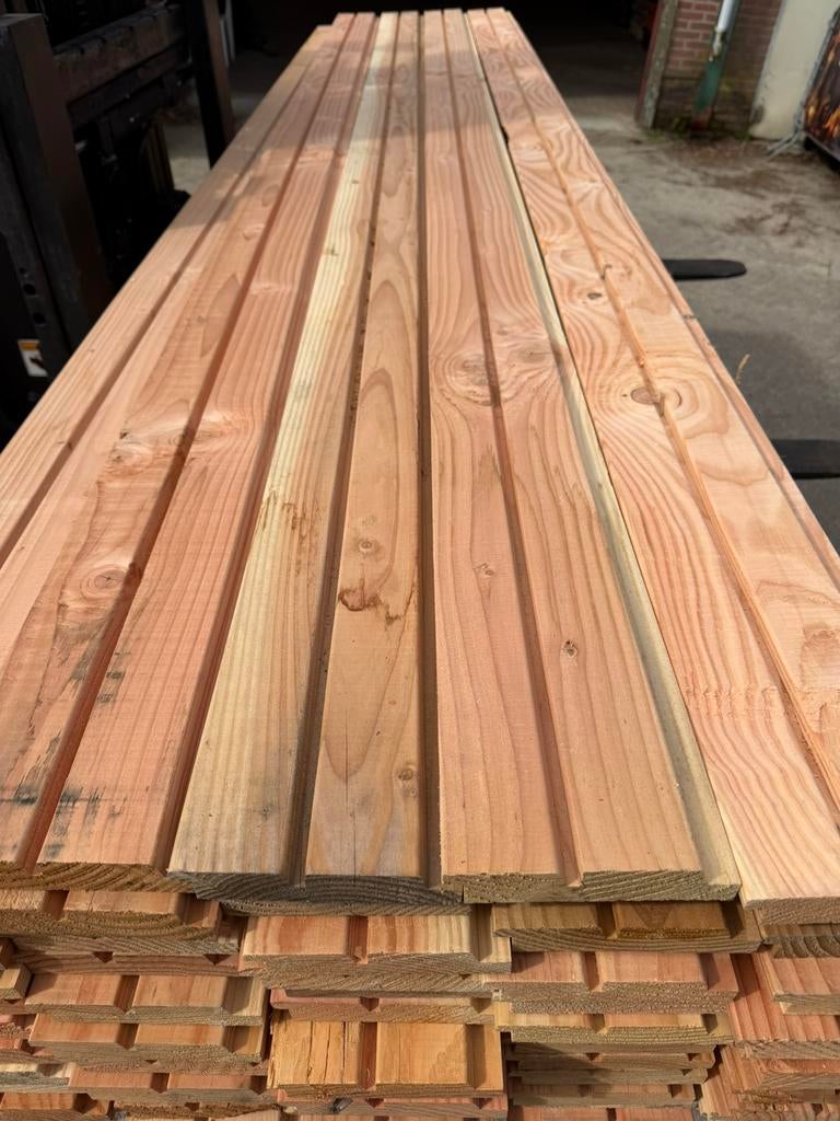 Douglas rhombus profiel 3 meter planken douglashout, Doe-het-zelf en Verbouw, Hout en Planken, Ophalen, Minder dan 25 mm, Zo goed als nieuw