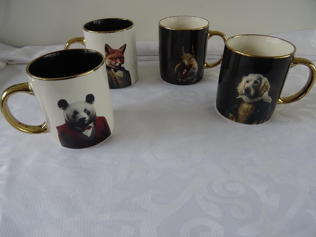 Dieren bekers vos panda eekhoorn hond mok mokken beker, Nieuw, Ophalen of Verzenden, Overige stijlen, Kop(pen) en/of Schotel(s)