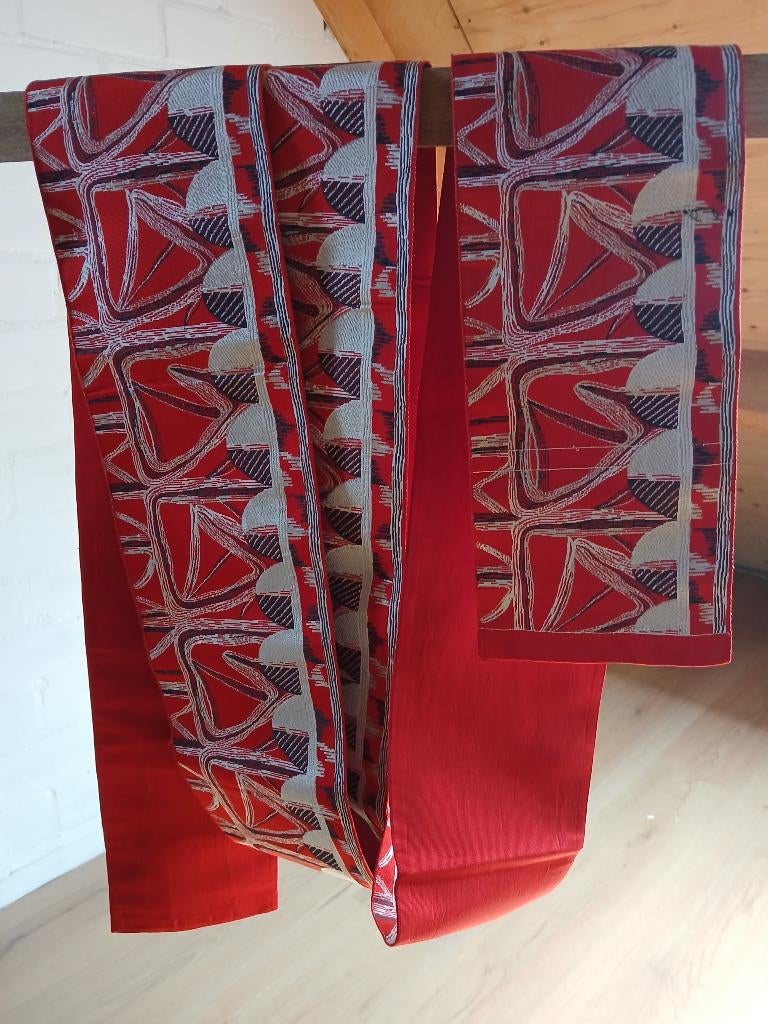 Traditionele Japanse obi hanhabaobi red, Ophalen of Verzenden