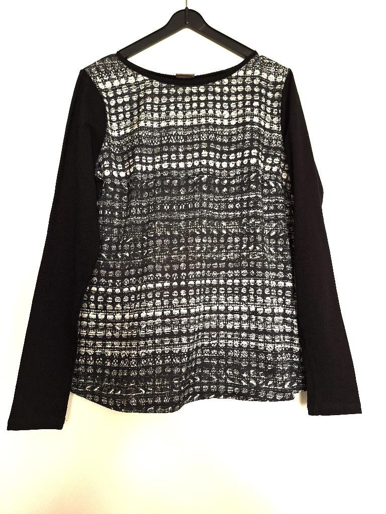 Shirt van - GUSTAV - gebroken wit en zwart - Maat S, Ophalen of Verzenden, Zo goed als nieuw, Overige kleuren, Lange mouw