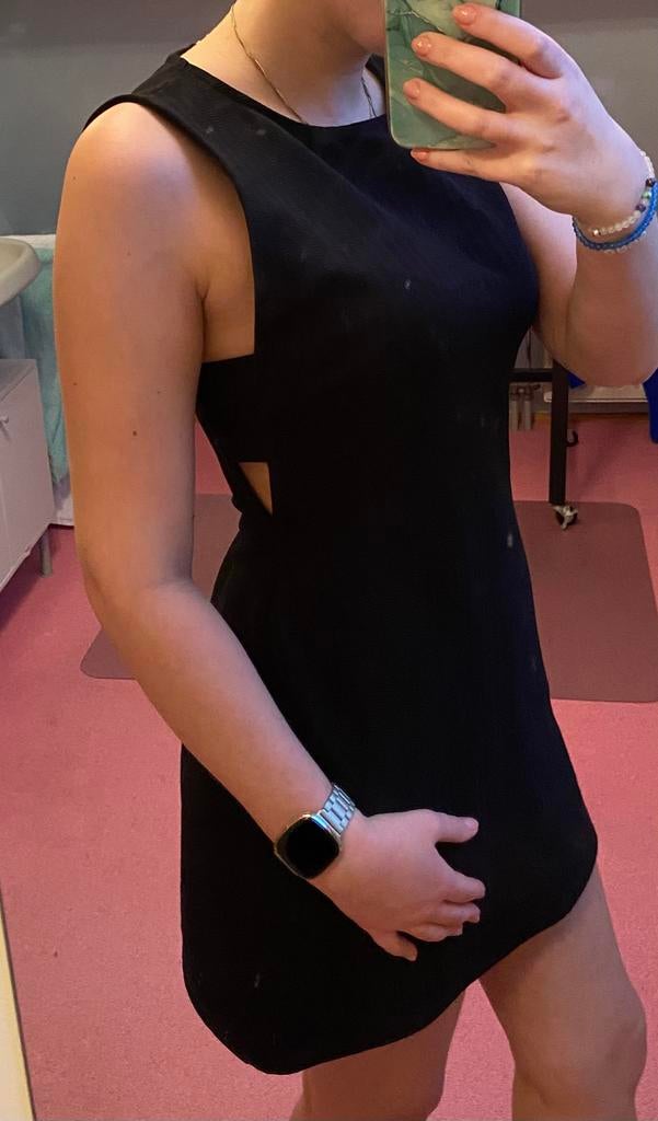 Jurk black dress zij detail atmosphere 40 M, Kleding | Dames, Jurken, Maat 38/40 (M), Zwart, Ophalen of Verzenden, Zo goed als nieuw