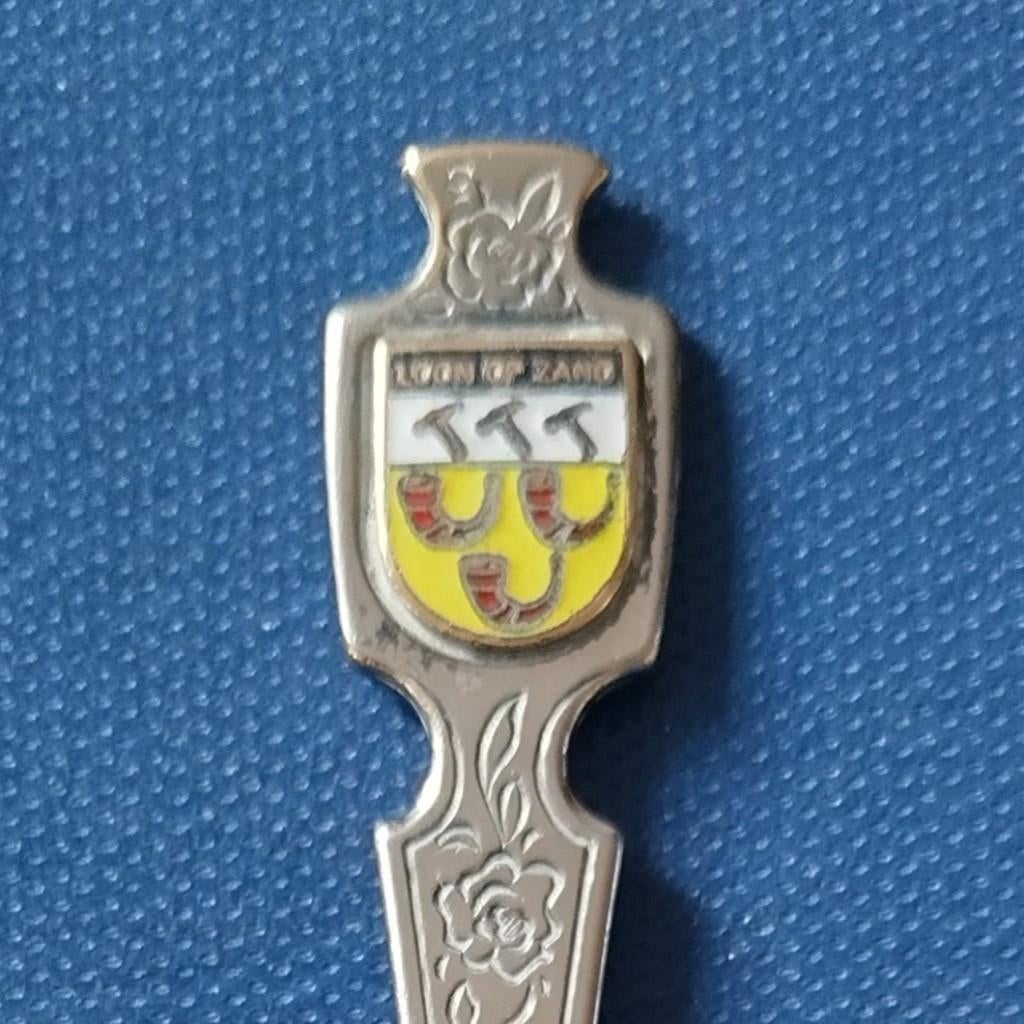 verzilverd lepeltje Loon op Zand (P paardenhoofd R), Ophalen of Verzenden