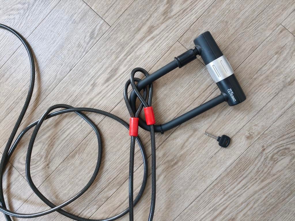 Abus kabelslot met dresco beugelslot, Ophalen of Verzenden, Gebruikt, Kabelslot