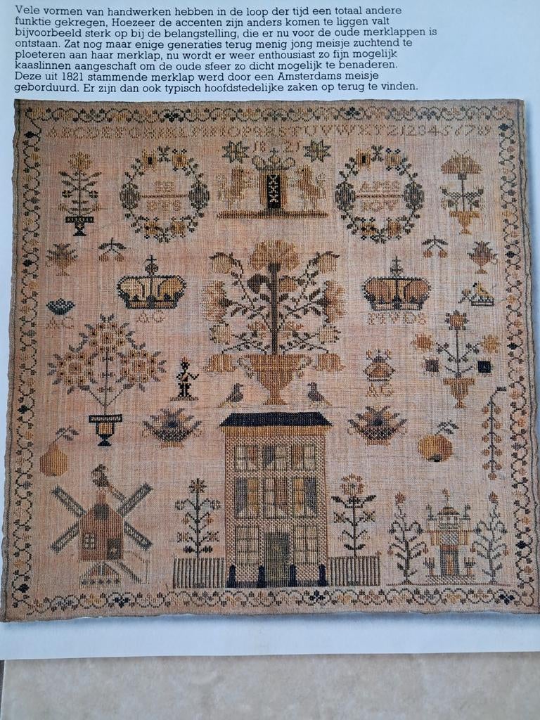 Borduurpatroon merklap Amsterdam uit 1821, Ophalen of Verzenden, Nieuw, Patroon