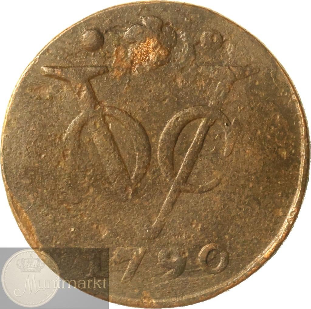 V.O.C. - Holland - Duit 1790, Postzegels en Munten, Munten | Nederland, Ophalen of Verzenden, Vóór koninkrijk, Overige waardes