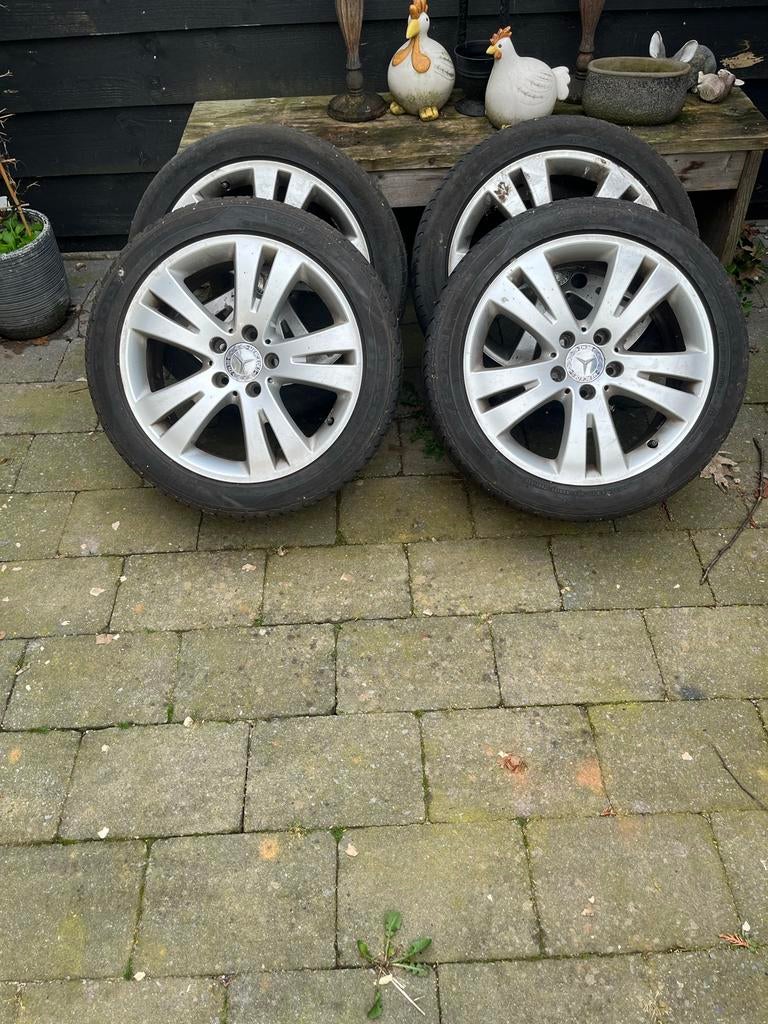 Mercedes C klasse velgen met tmps ventiel, Gebruikt, Banden en Velgen, Ophalen of Verzenden, Personenwagen