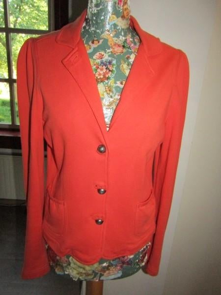 E391 THE BARN M-L nieuw jasje rozerood joggingstof military, Maat 38/40 (M), The Barn, Verzenden, Nieuw