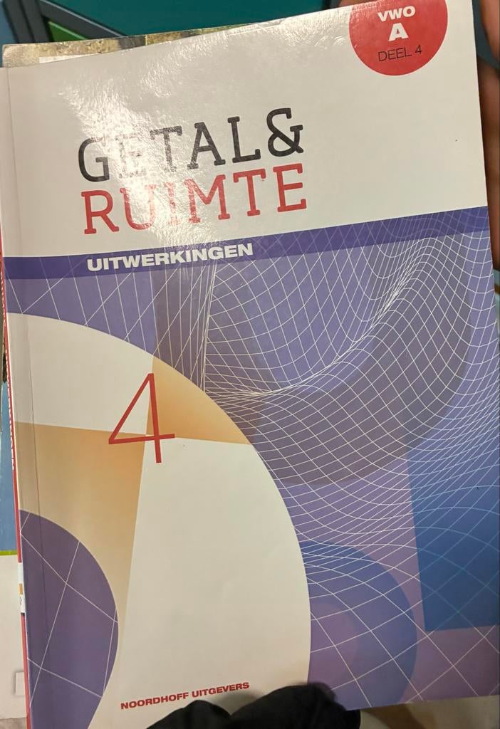 Vwo A deel 4 uitwerkingen getal & ruimte, Boeken, Ophalen, Zo goed als nieuw, VWO, Wiskunde A