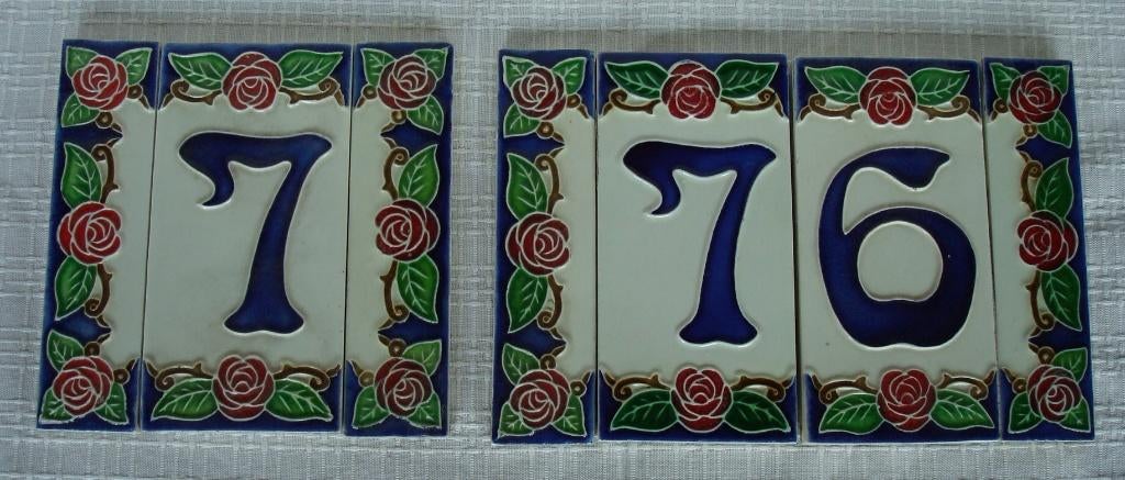 Huisnummer Tegels 5 7 7 6 9, Ophalen of Verzenden