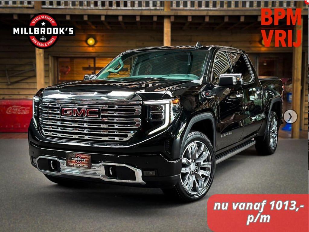 GMC Sierra Denali 6.2L V8, | BTW Auto | Zakelijke Lease | 4x, Automaat, 8 cilinders, 4 stoelen, Zwart