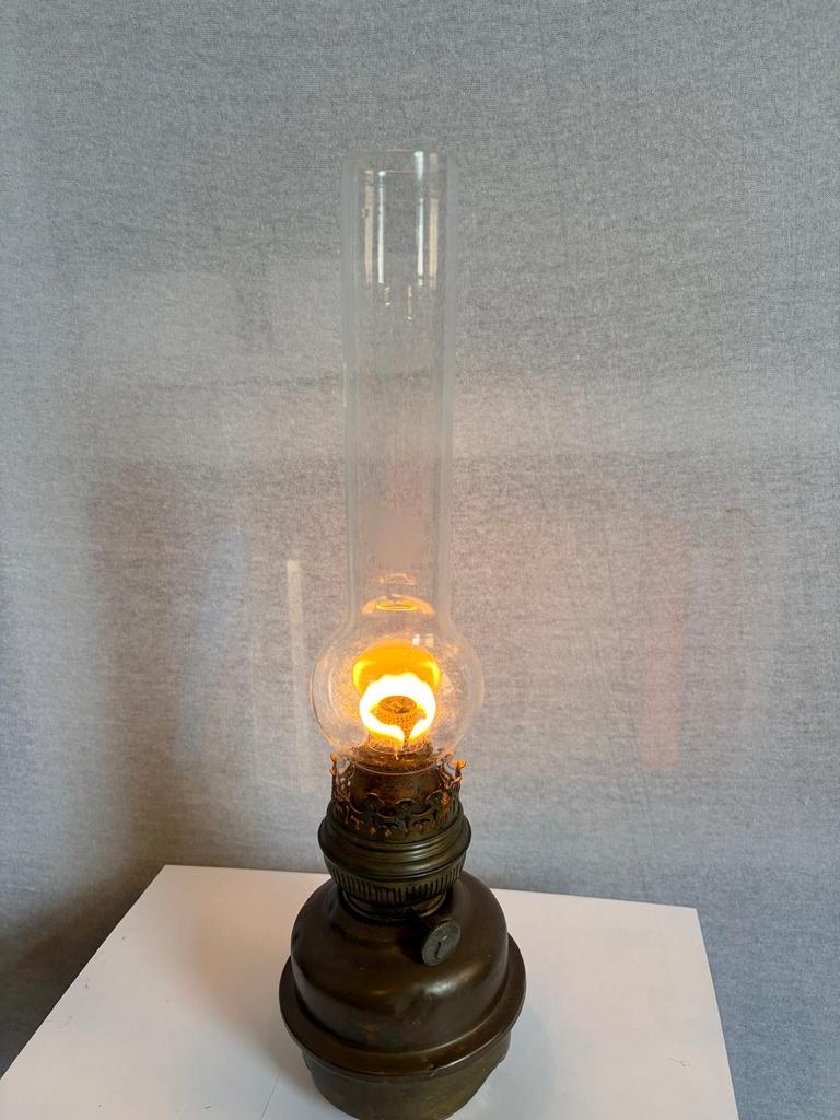 Oude olielamp, Antiek en Kunst, Antiek | Lampen, Ophalen of Verzenden