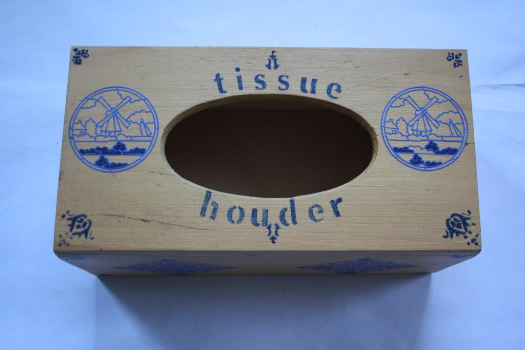 1 stuks houten tissue doos groot, Ophalen of Verzenden, Nieuw