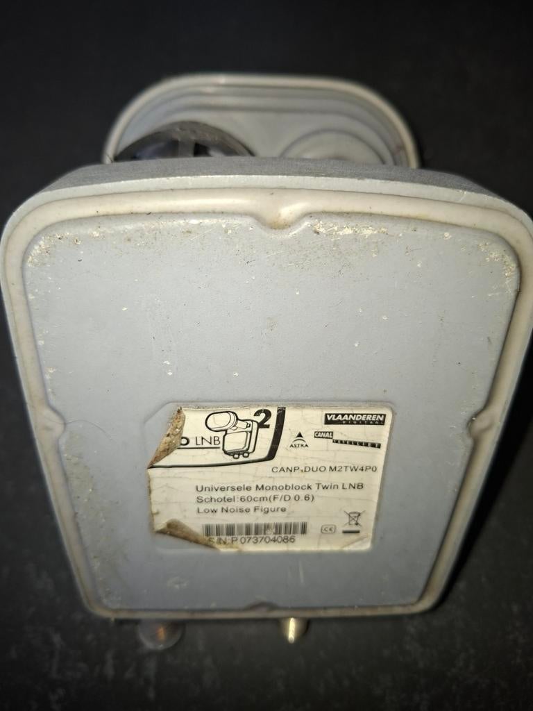 Universele Monoblock Twin LNB Schotel 60cm, Ophalen of Verzenden