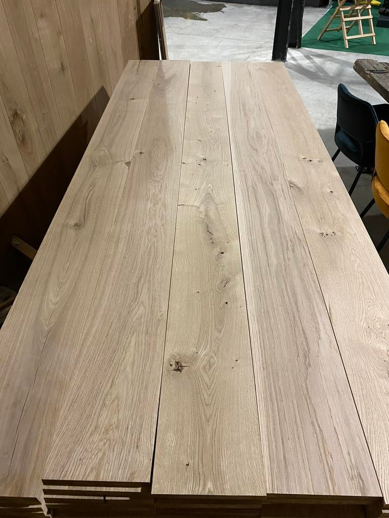 Eiken planken. Geschaafd. 200 mm breed 20 mm dikte., Minder dan 25 mm, Eiken, Nieuw, Ophalen of Verzenden