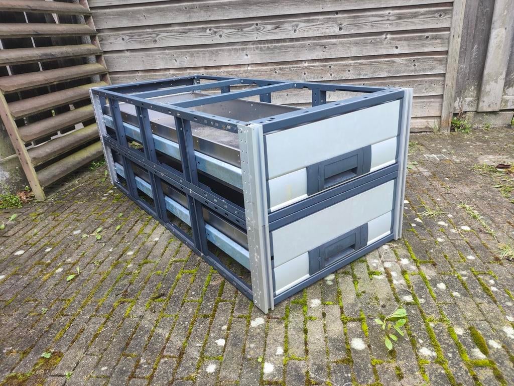 Bott bedrijfswageninrichting vloerlades - 2 stuks aluminium, Auto-onderdelen, Interieur en Bekleding, Gebruikt, Ophalen