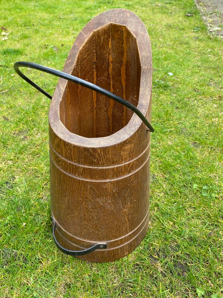 Houten kolenkit / palletkit met metalen handvat, Ophalen, Hout, Gebruikt, Landelijk