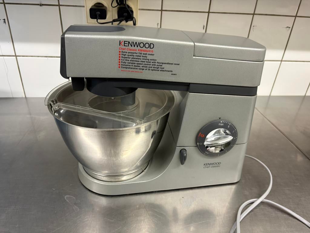 Keuken mixer, kenwood, grijs, 4 liter of meer, Ophalen of Verzenden, Zo goed als nieuw, 3 snelheden of meer