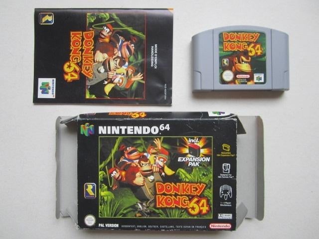 Donkey Kong N64 Nintendo 64, Gebruikt, 1 speler, Ophalen of Verzenden, Vanaf 3 jaar