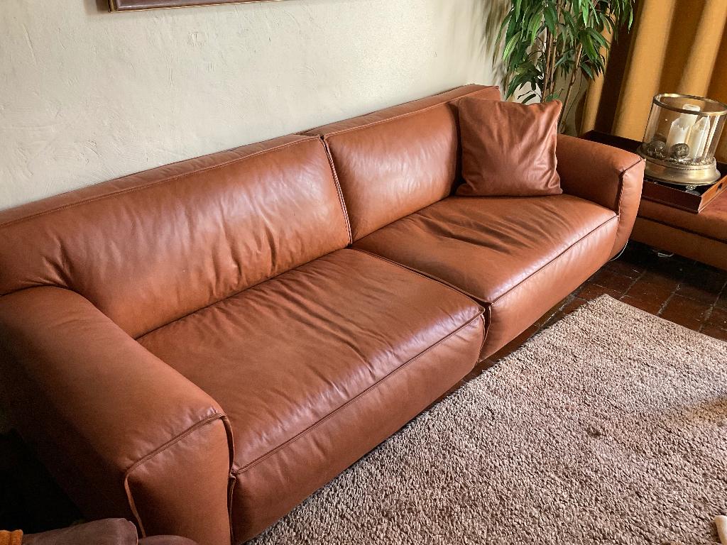 Bijna nieuwe leren Africa leren bank! T ANKER, Ophalen, 250 tot 300 cm, 100 tot 125 cm, Klassiek