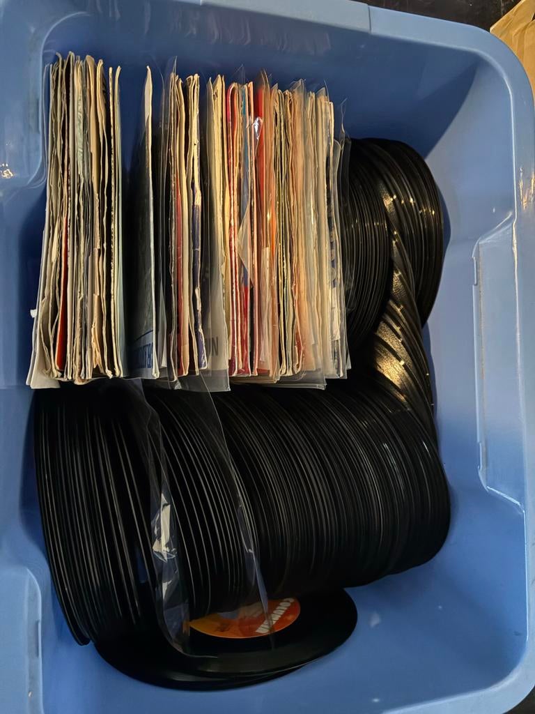 Partij van 200 singles, Gebruikt, Overige genres, 7 inch, Single