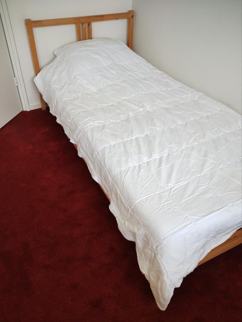 Logeerbed, Huis en Inrichting, Slaapkamer | Bedden, Ophalen, Gebruikt, 90 cm, Eenpersoons