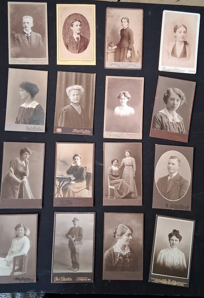 CDV portretfoto's, Ophalen, Voor 1940, Gebruikt, Foto