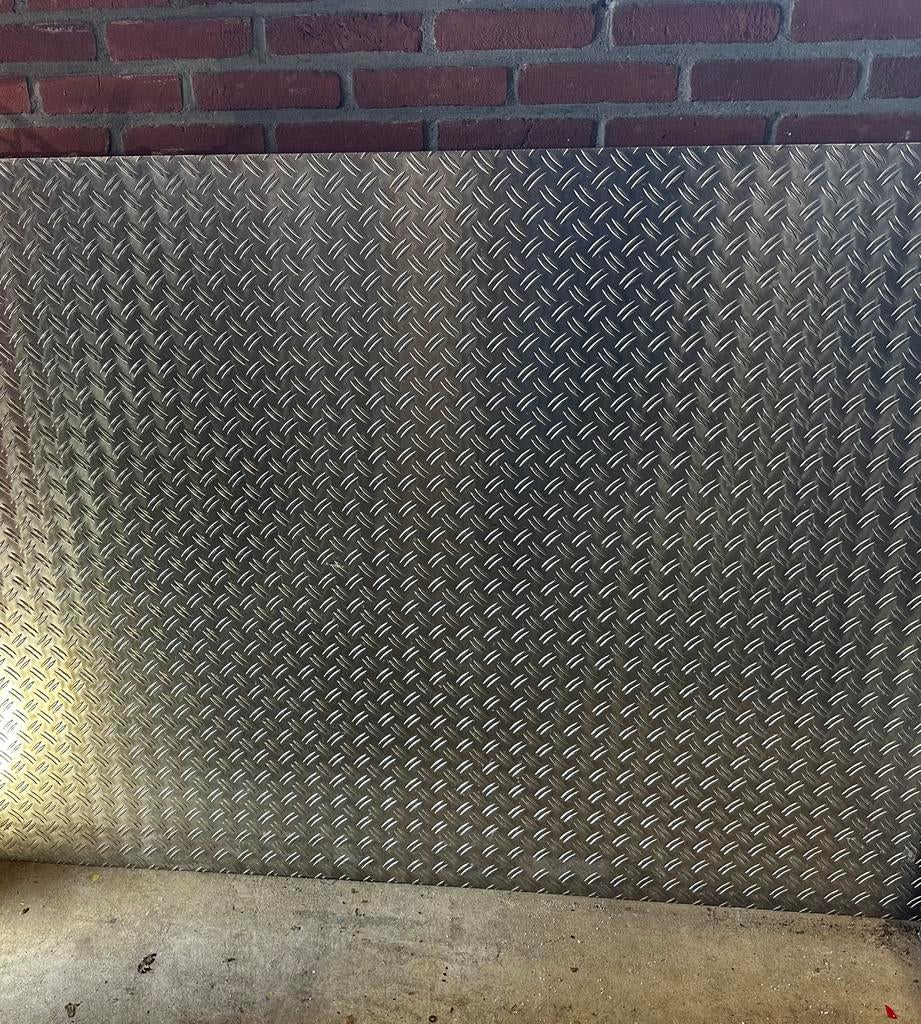 Aluminium traanplaat van 25000 x 12500 mm, Doe-het-zelf en Verbouw, Metalen, Ophalen, Gebruikt, Aluminium