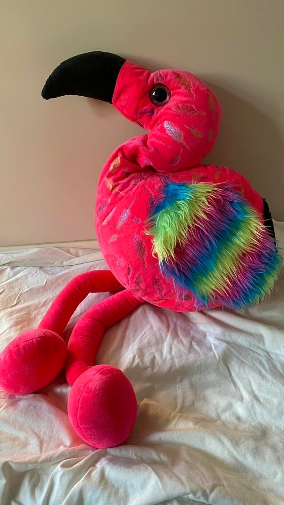 Nieuw grote flamingo knuffel, Kinderen en Baby's, Ophalen, Zo goed als nieuw, Overige typen