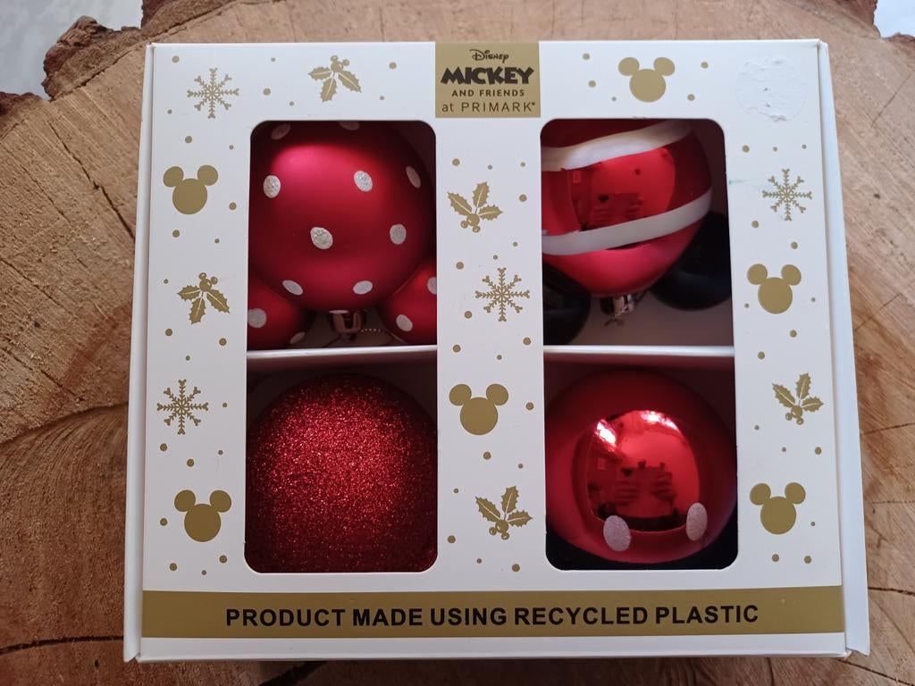 Disney mickey mouse kerst ballen kerstballen, Ophalen of Verzenden, Nieuw