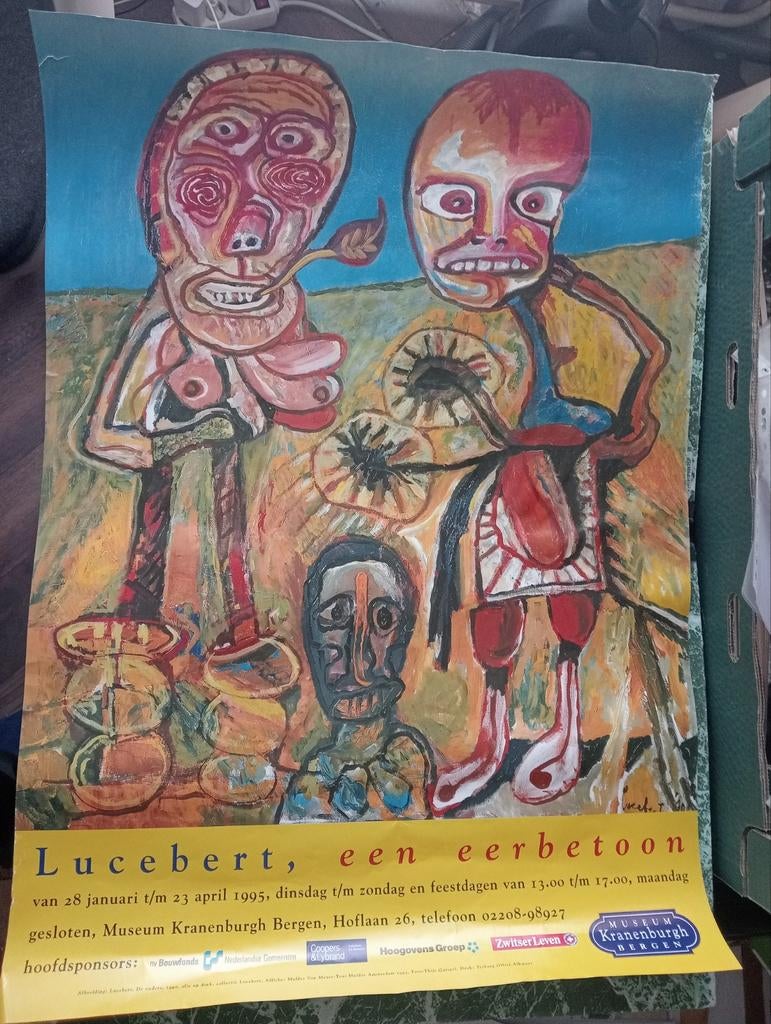 Lucebert Eerbetoon Tentoonstellingsposter 1995, Ophalen of Verzenden