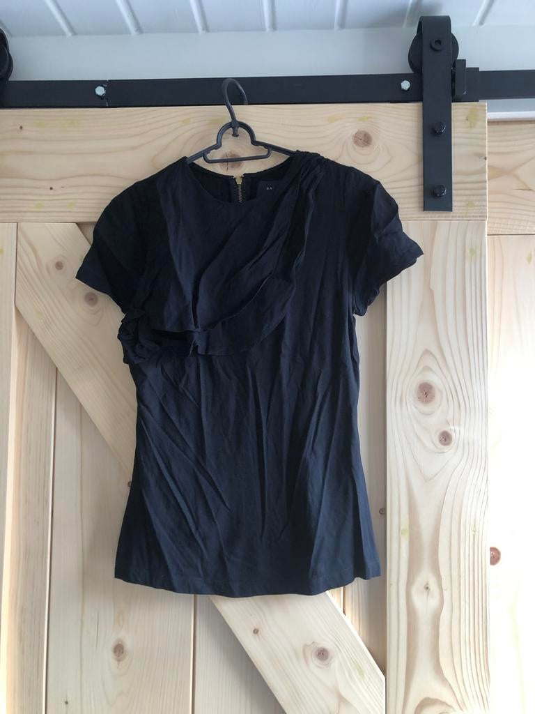 Zara T-shirt zwart maat S, Zwart, Ophalen of Verzenden, Zo goed als nieuw, Korte mouw