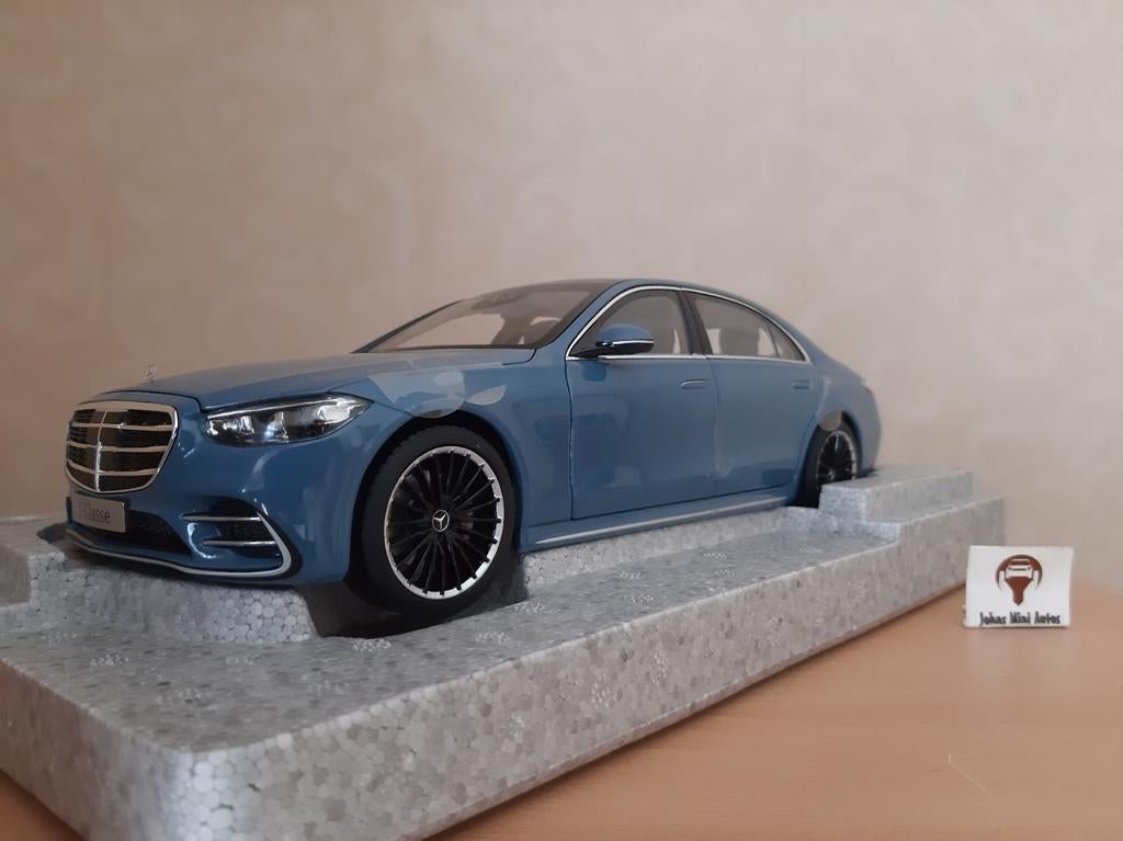 Mercedes Benz S-Klasse (V223) Vintage Blue van Norev HQ 1:18, Auto, Nieuw, Norev, NOREV HIGH QUALITY