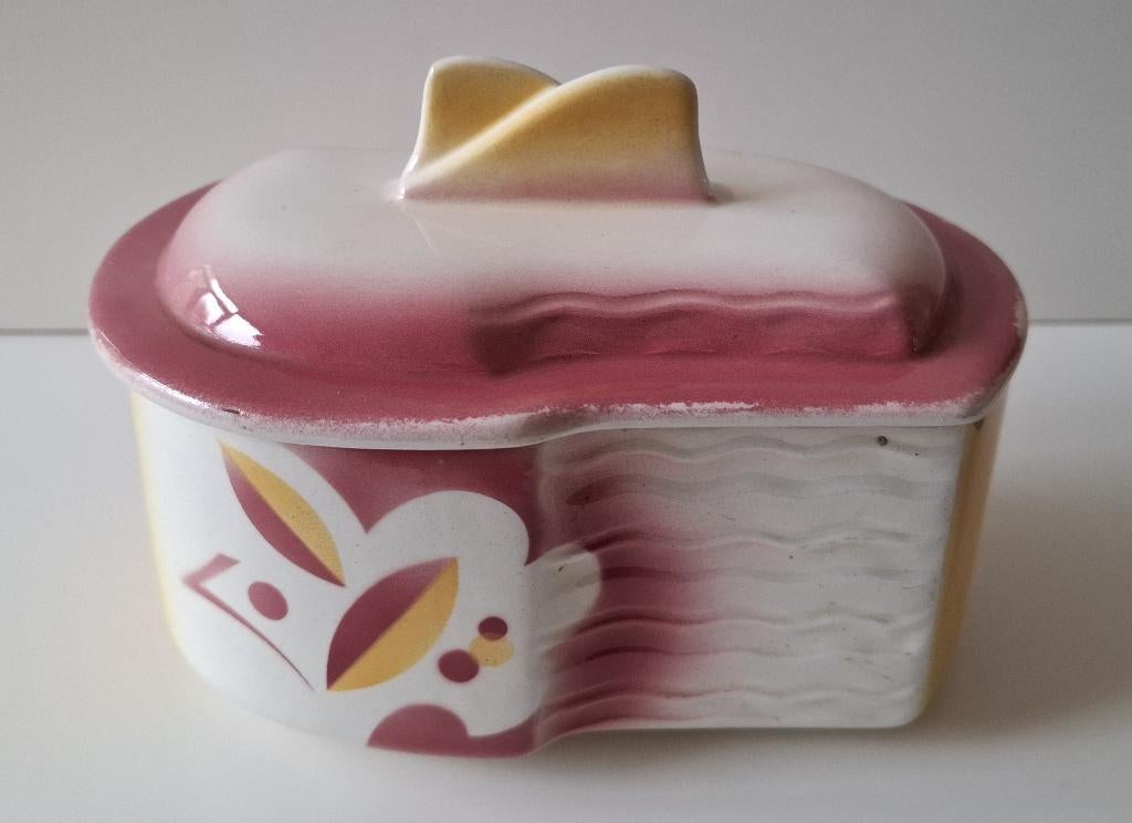 Vintage Koektrommel – Darmstadt keramiek 1920 - 1930, Antiek en Kunst, Antiek | Servies los, Ophalen