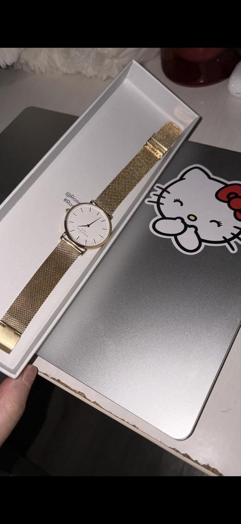 Rosefield horloge goudkleurig, Overige merken, Staal, Polshorloge, Ophalen of Verzenden