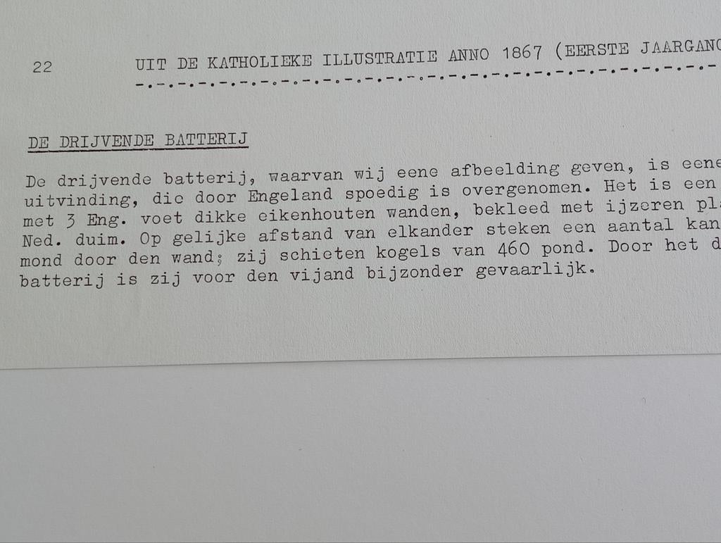 Persfoto jaren 50-60 Ets Drijvende Batterij oorlogsschip, ., Kaart, Foto of Prent, Ophalen of Verzenden, .