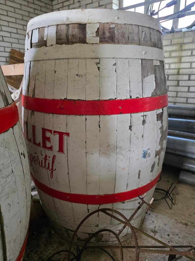 Oude houten ton 2x, Huis en Inrichting, Ophalen of Verzenden, Gebruikt