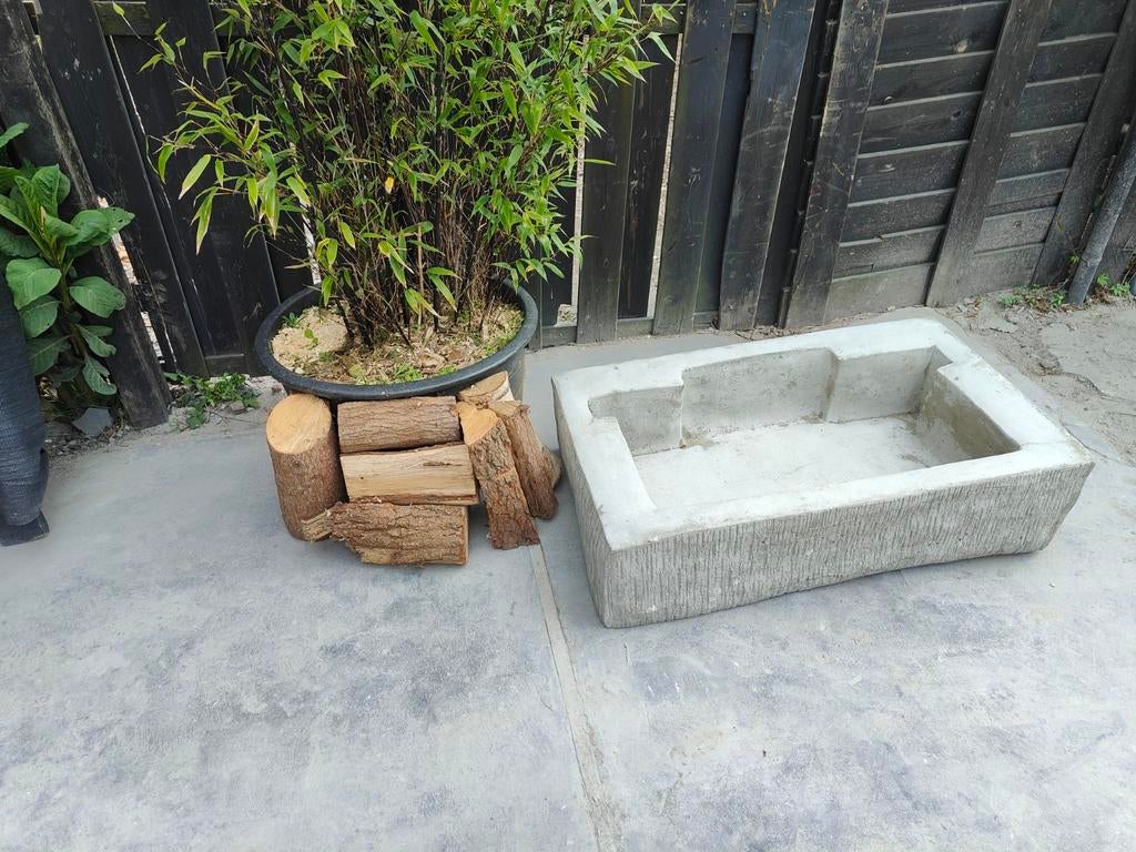 Mooie ruwe trog plantenbak waterbak bloembak LxBxH 97 60 23., Tuin en Terras, Ophalen, Rechthoekig, Hout