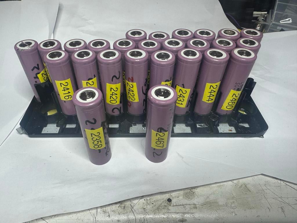26x LG INR18650-MG1 Li-ion Batterijen (Getest: 2350-2460 mAh, Ophalen of Verzenden, Gebruikt