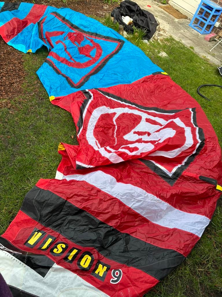 Complete kitesurf set — RRD Vision 9m, Watersport en Boten, Kitesurfen, Twintip, Ophalen of Verzenden, Zo goed als nieuw, 9 m²