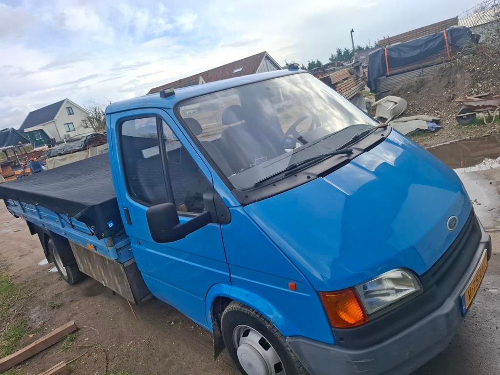 Ford transit open bakwagen wagen op benzine dubbel lucht, Auto's, Bestelauto's, Bedrijf, Te koop