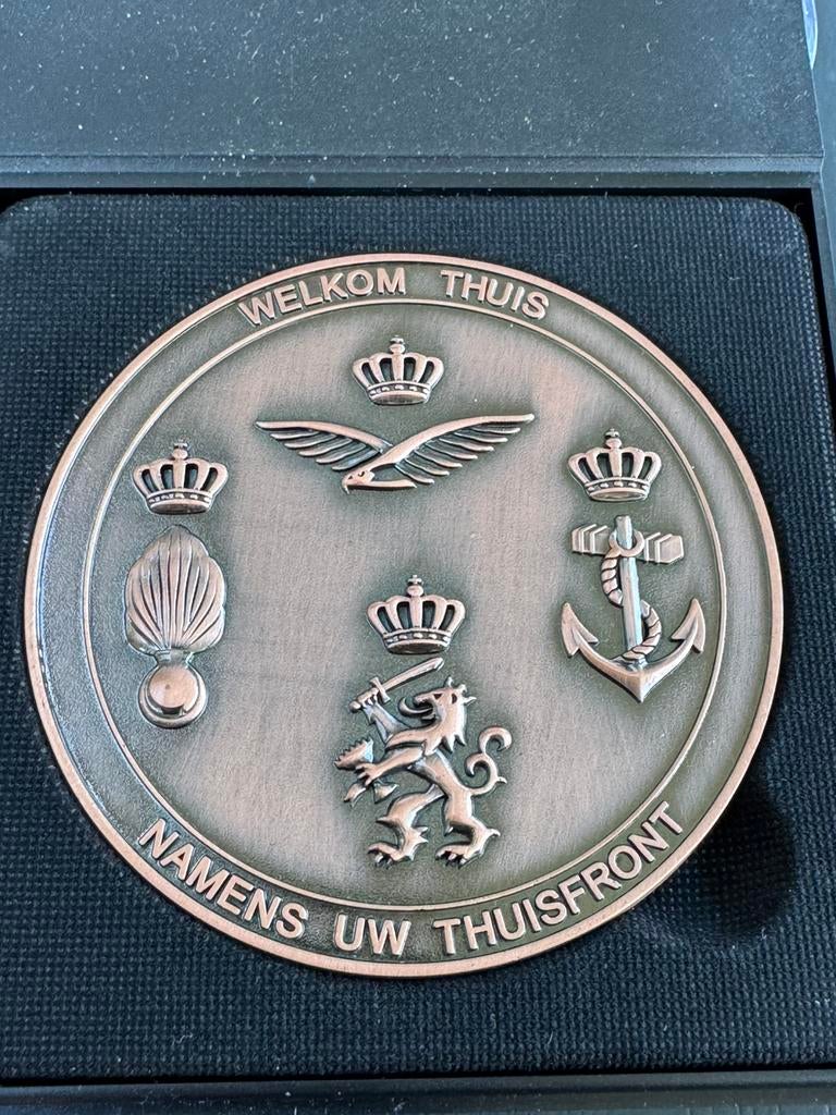 KL/KM/KLu/KMar coin Welkom thuis, Ophalen of Verzenden, Luchtmacht, Nederland, Embleem of Badge