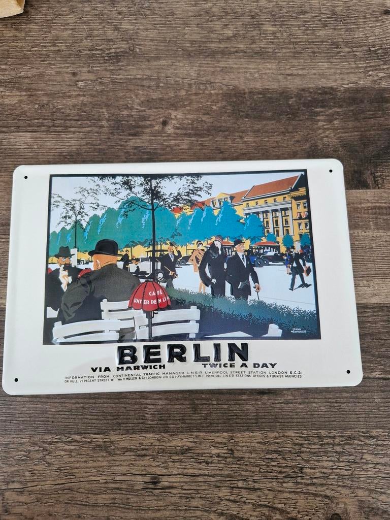 Metalen Berlin Reclame bordje, Ophalen of Verzenden, Nieuw
