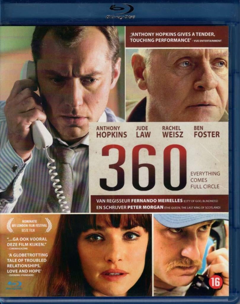 360 (2011, Rachel Weisz/Jude Law/Anthony Hopkins) - NL, Verzenden, Actie, Zo goed als nieuw, Info@dfw.nl