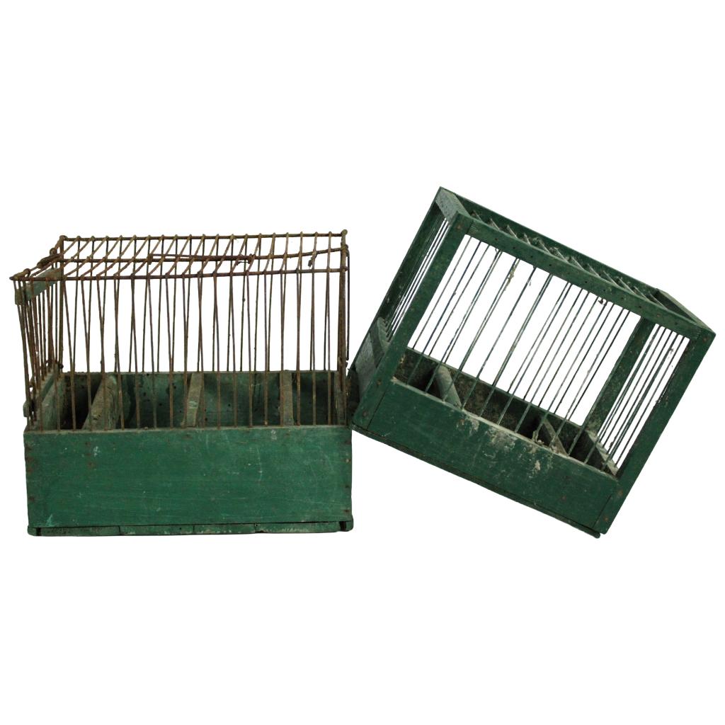 Oude houten vogelkooi / transportkist – ca. 1900–1950, Ophalen of Verzenden