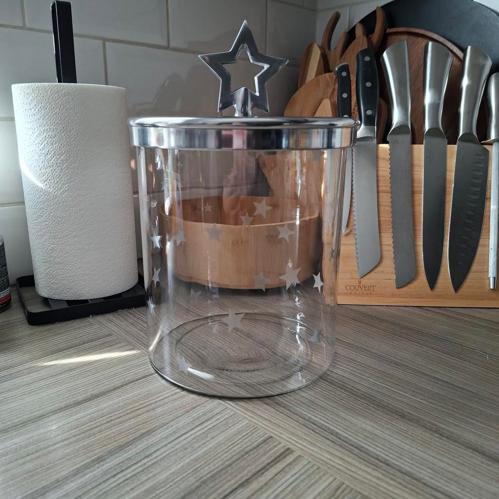 Te koop Glazen pot Riviera Maison, Huis en Inrichting, Ophalen