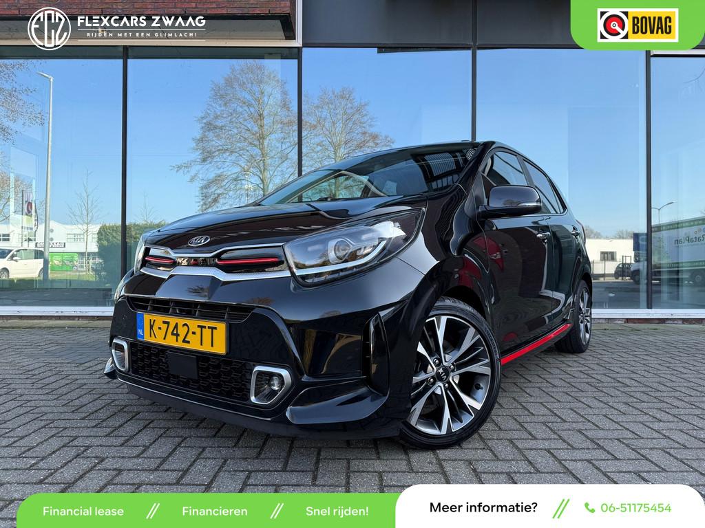 Kia Picanto 1.0 T-GDi 100PK GT-Line 5p - Navi - Camera - Cli, Voorwielaandrijving, Gebruikt, 100 pk, Zwart