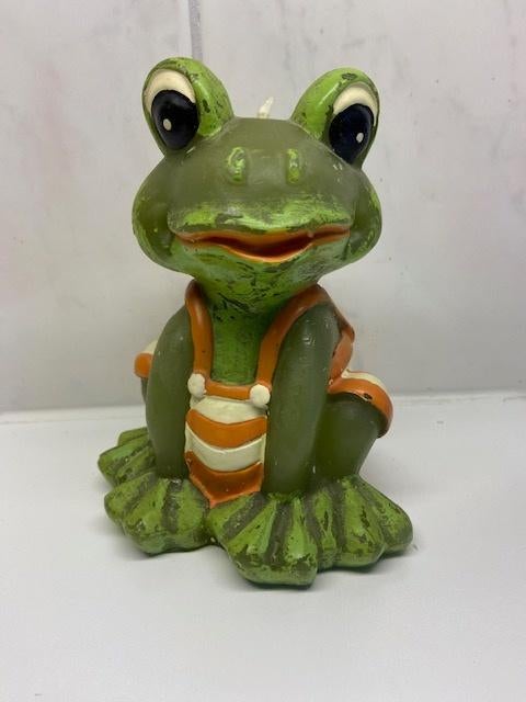 Groene kaars kikker, Overige materialen, Ophalen of Verzenden, Zo goed als nieuw, Kaars
