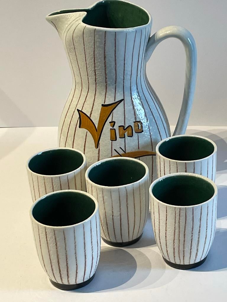 Vintage sangria set, Antiek en Kunst, Antiek | Servies compleet, Ophalen of Verzenden