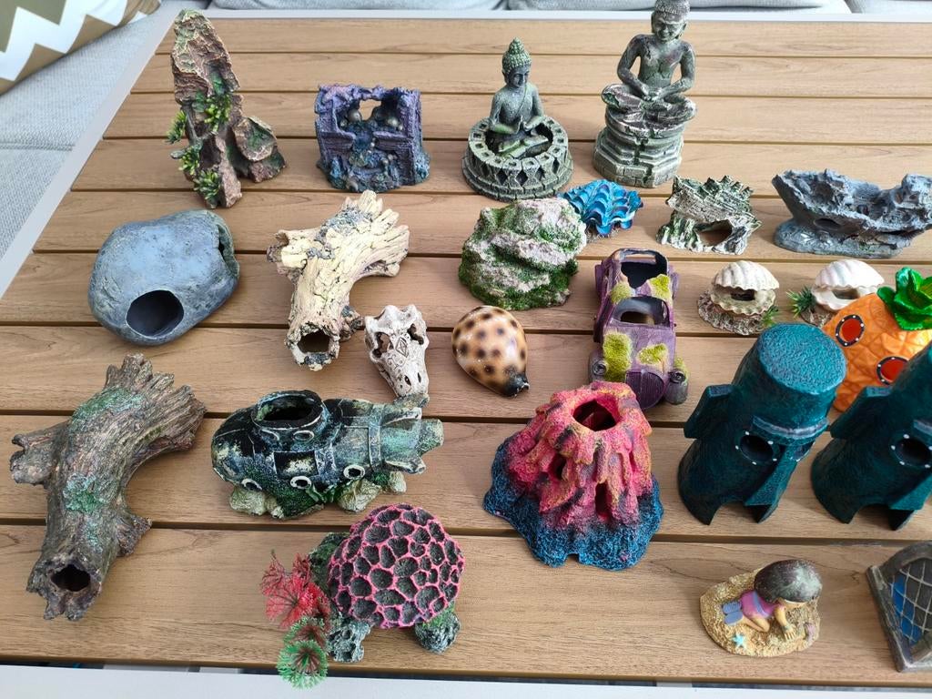 Diverse leuke aquarium ornamenten voor maar €5 per stuk!, Dieren en Toebehoren, Vissen | Aquaria en Toebehoren, Ophalen, Zo goed als nieuw