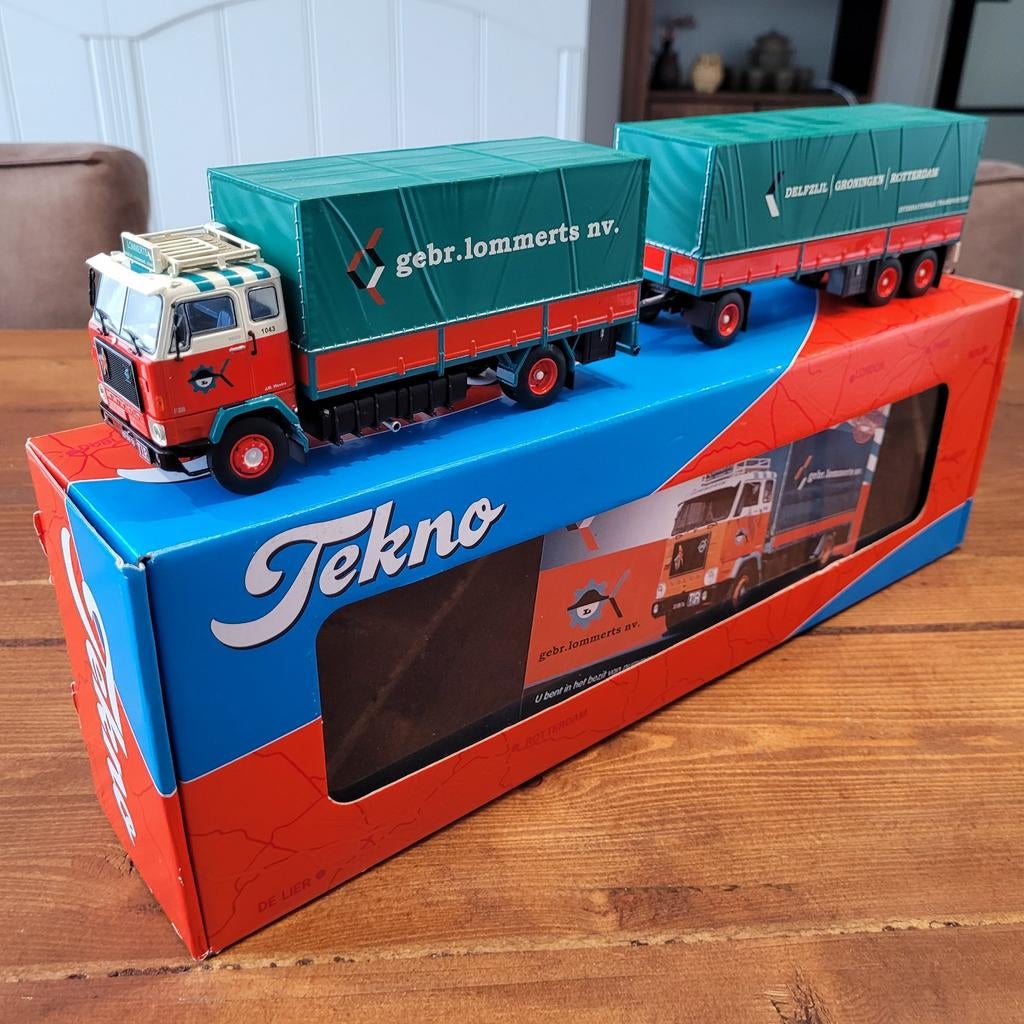 Lommerts volvo f88 tekno, Hobby en Vrije tijd, Modelauto's | 1:50, Ophalen of Verzenden, Bus of Vrachtwagen, Tekno